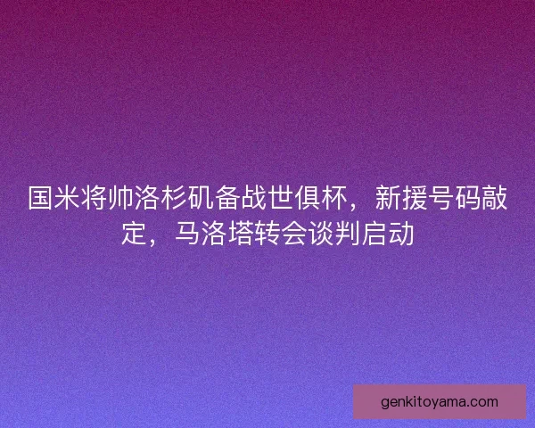 国米将帅洛杉矶备战世俱杯，新援号码敲定，马洛塔转会谈判启动