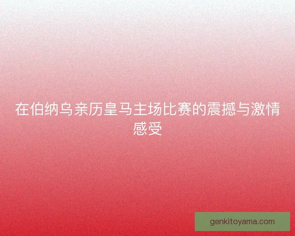 在伯纳乌亲历皇马主场比赛的震撼与激情感受